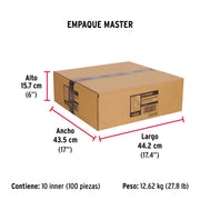 Bolsa con 10 guardacabos para cable de acero de 3/16', FIERO