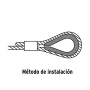 Bolsa con 10 guardacabos para cable de acero de 3/16', FIERO