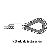 Bolsa con 5 guardacabos para cable de acero de 3/8', FIERO