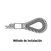 Bolsa con 5 guardacabos para cable de acero de 5/16', FIERO