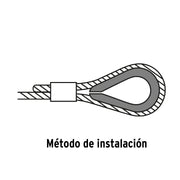 Bolsa con 5 guardacabos para cable de acero de 5/8', FIERO