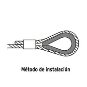 Bolsa con 5 guardacabos para cable de acero de 7/16', FIERO