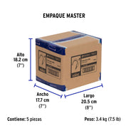 Bolsa con 500 grapas blancas de 8 mm para cable redondo
