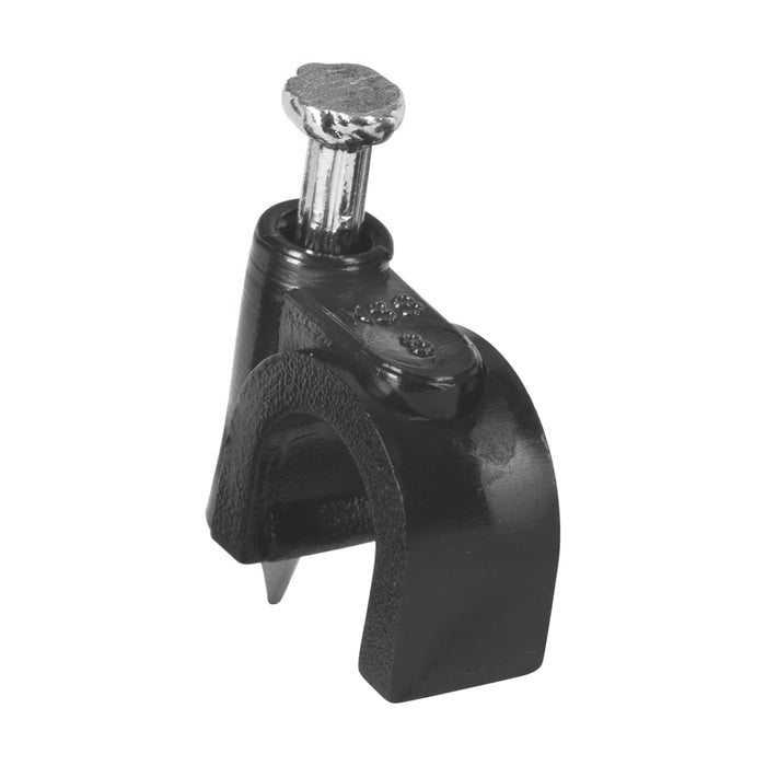 Bolsa con 20 grapas negras de 8 mm para cable redondo