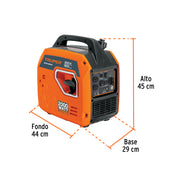 Generador silencioso inverter 2.2kW, 80 cc, enc. electrónico