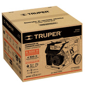 Generador portátil 4.5 kW motor a gasolina, TRUPER