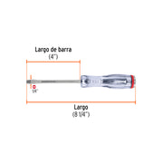 Desarmador plano de golpe 1/4' x 4', TRUPER EXPERT