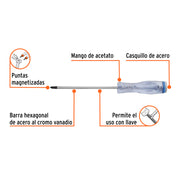 Desarmador de cruz de golpe 1/4' x 6', TRUPER EXPERT