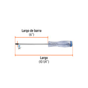 Desarmador de cruz de golpe 1/4' x 6', TRUPER EXPERT