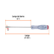 Desarmador plano de golpe 1/4' x 6', TRUPER EXPERT
