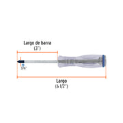 Desarmador de cruz de golpe 3/16' x 3', TRUPER EXPERT