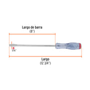 Desarmador plano de golpe 5/16' x 8', TRUPER EXPERT