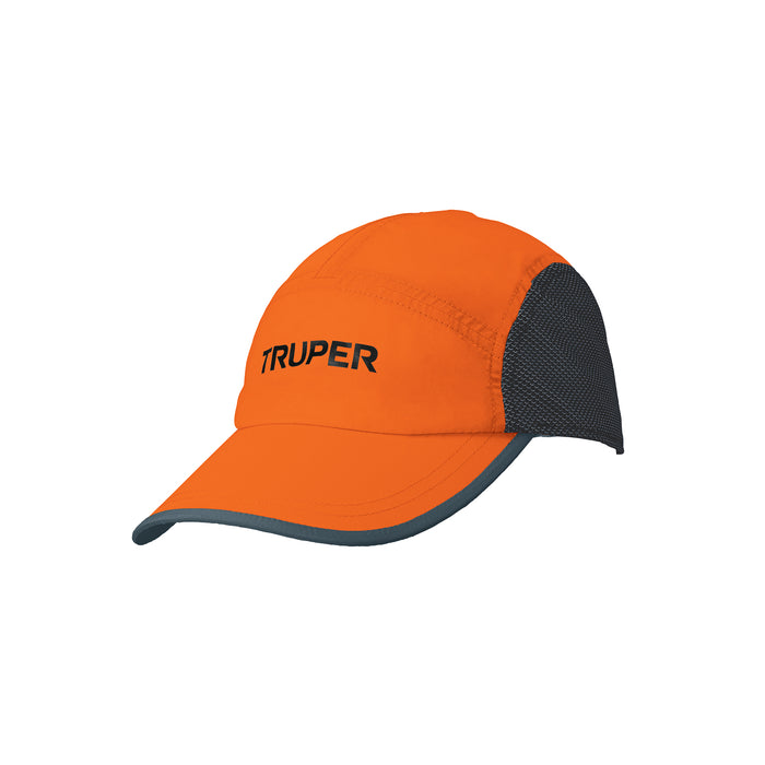 Gorra color naranja, 100% poliéster, TRUPER