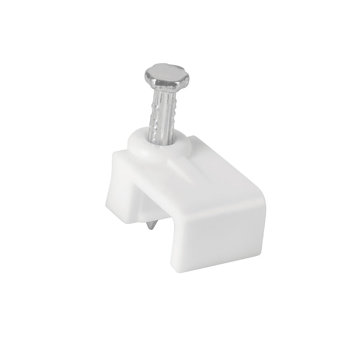 Bolsa con 20 grapas blancas de 8.5 mm para cable plano