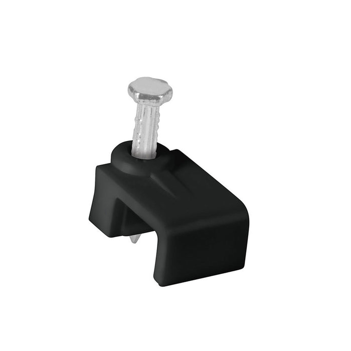 Bolsa con 20 grapas negras de 8.5 mm para cable plano