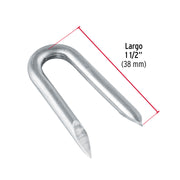 Caja con 10 kg grapas 1-1/2' galvanizadas p/alambre de púas