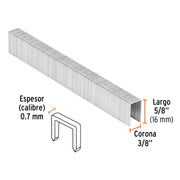 Caja con 5000 grapas corona 3/8' calibre 22, 16mm p/ENNE-70