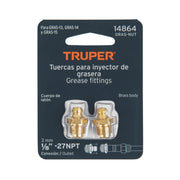 Tuercas para inyectores de grasa, 2 piezas, TRUPER