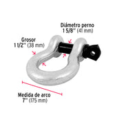 Grillete de acero forjado 1-1/2', FIERO