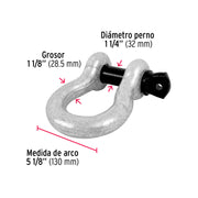 Grillete de acero forjado 1-1/8', FIERO