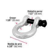 Grillete de acero forjado 1-3/8', FIERO