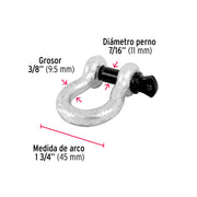 Grillete de acero forjado 3/8', FIERO