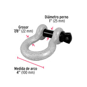 Grillete de acero forjado 7/8', FIERO