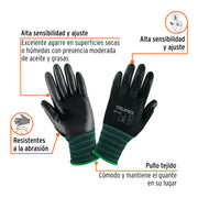 Guantes de nylon recubiertos de nitrilo, M, TRUPER