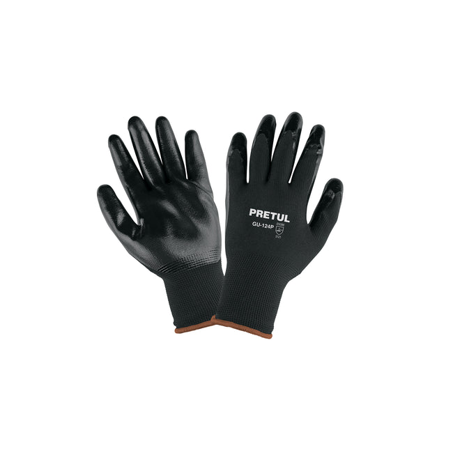 Guantes de nylon recubiertos de nitrilo, XG, PRETUL
