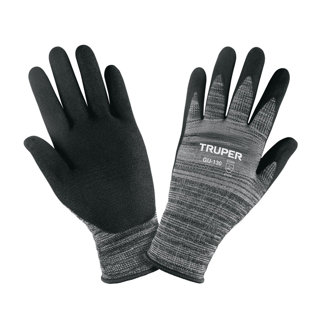 Guantes de nylon recubiertos de nitrilo arenoso, XCH, TRUPER