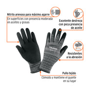 Guantes de nylon recubiertos de nitrilo arenoso, XCH, TRUPER