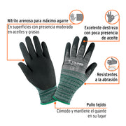 Guantes de nylon recubiertos de nitrilo arenoso, G, TRUPER