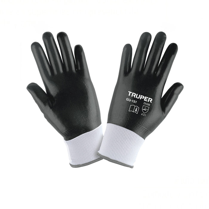 Guantes de poliéster recubiertos de nitrilo, CH, TRUPER