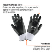 Guantes de poliéster recubiertos de nitrilo, CH, TRUPER