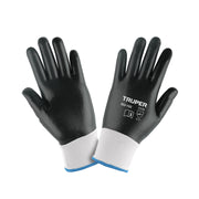 Guantes de poliéster recubiertos de nitrilo, M, TRUPER