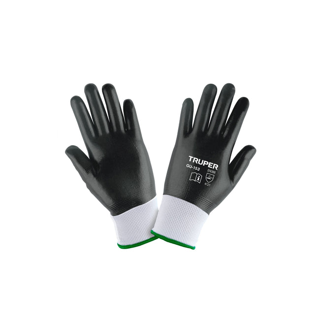 Guantes de poliéster recubiertos de nitrilo, G, TRUPER