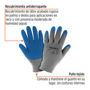 Guantes de poliéster recubiertos de látex, XG, TRUPER