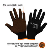 Guantes de poliéster con puntos de PVC en palma, CH, TRUPER