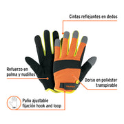Guantes para mecánico, alta visibilidad, unitalla, TRUPER