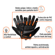 Guantes para mecánico con antiimpacto,unitalla,TRUPER EXPERT