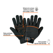 Guantes para mecánico, antivibraciones, unitalla, TRUPER