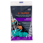 Guantes de nitrilo verde, multiusos, M, TRUPER