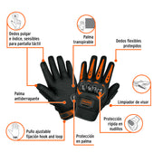 Guante con protección para motociclista, G, TRUPER