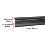 Guardapolvo automático 100 cm negro, HERMEX