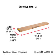 Guardapolvo fijo de 100 cm, aluminio, HERMEX