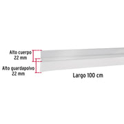 Guardapolvo fijo de 100 cm, aluminio, HERMEX