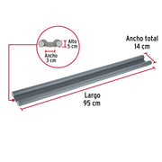 Guardapolvo con funda 95 cm, gris, HERMEX
