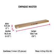 Guardapolvo fijo de 120 cm, blanco, HERMEX