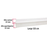 Guardapolvo fijo de 120 cm, blanco, HERMEX