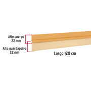 Guardapolvo fijo de 120 cm, dorado, HERMEX